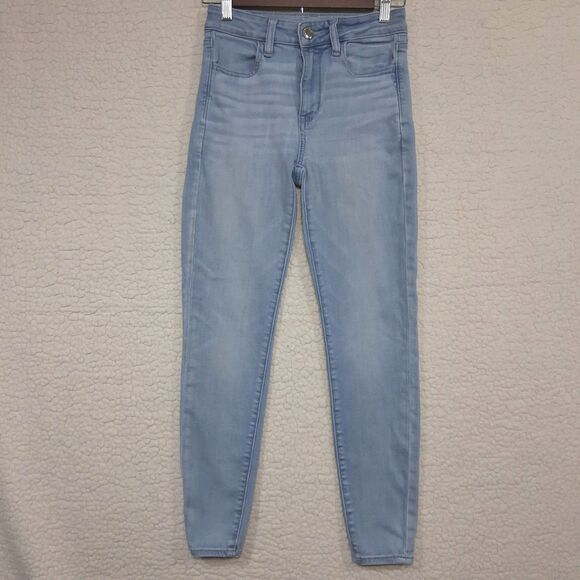 American Eagle Hi-Rise Jegging Denim Jeans Size 2 Short NE(X)T Level Stretch - Picture 3 of 16